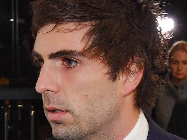 West Coast Eagles player Andrew Gaff front AFL tribunal. Picture: Jason Edwards