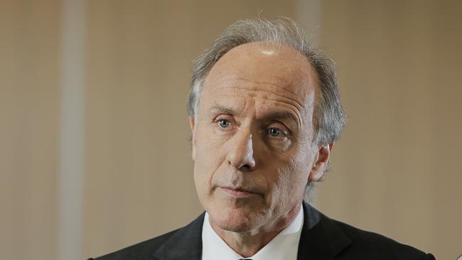 Australia's Chief Scientist Dr Alan Finkel addressing the review at the COAG meeting in Hobart. Picture: MATHEW FARRELL