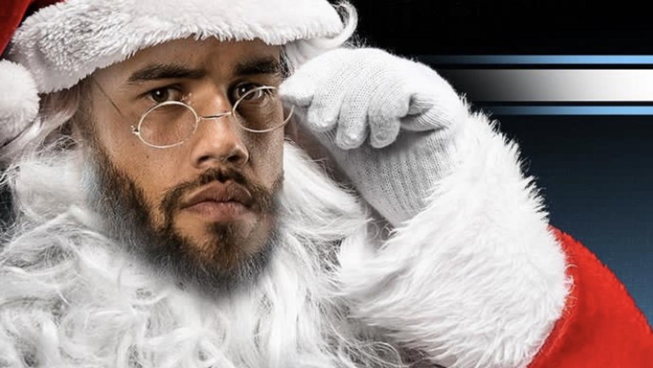 Sharks fan favourite Toby Rudolf as Santa.