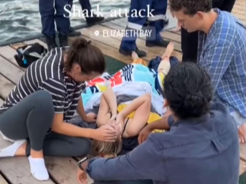 Nearby residents assisted after hearing the woman’s calls for help. A veterinarian used a tourniquet on the victim’s leg to slow the bleeding.