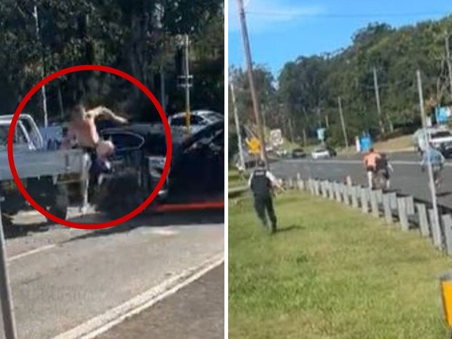 Man chased by police in NSW. Picture: TikTok