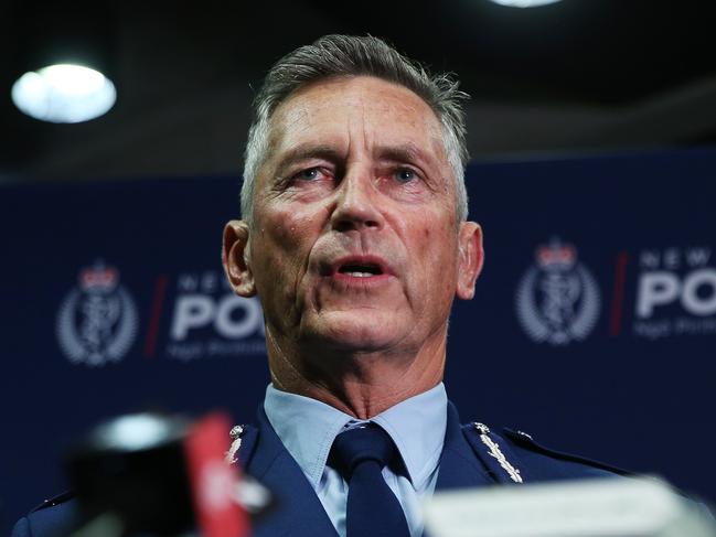 WELLINGTON, NEW ZEALAND - MARCH 15: Police Commissioner Mike Bush speaks to media during a press conference at Royal Society Te Aparangi on March 15, 2019 in Wellington, New Zealand. One person is in custody and police are searching for another gunmen following several shootings at mosques in Christchurch. Police have not confirmed the number of casualties or fatalities. All schools and businesses are in lock down as police continue to search for other gunmen. (Photo by Hagen Hopkins/Getty Images)