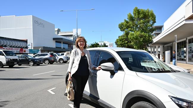 Cairns resident Eileen Phillips says it’s hard to find a park on Grafton St if you’re just going for a coffee. Picture Emily Barker.