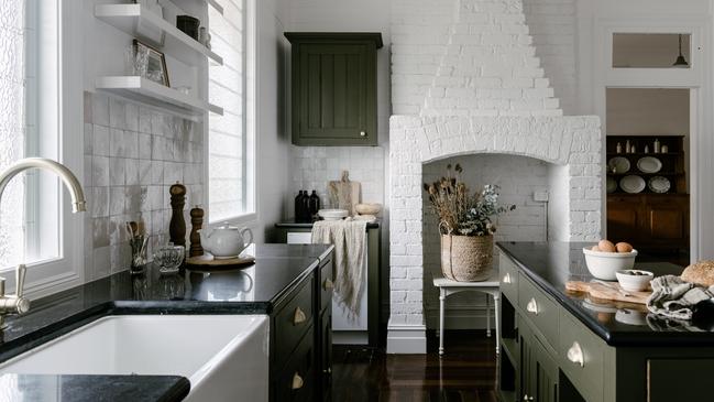 The kitchen in Rosedale which still has the old wood-fired oven and chimney. Photo: Hannah Peuchmarin