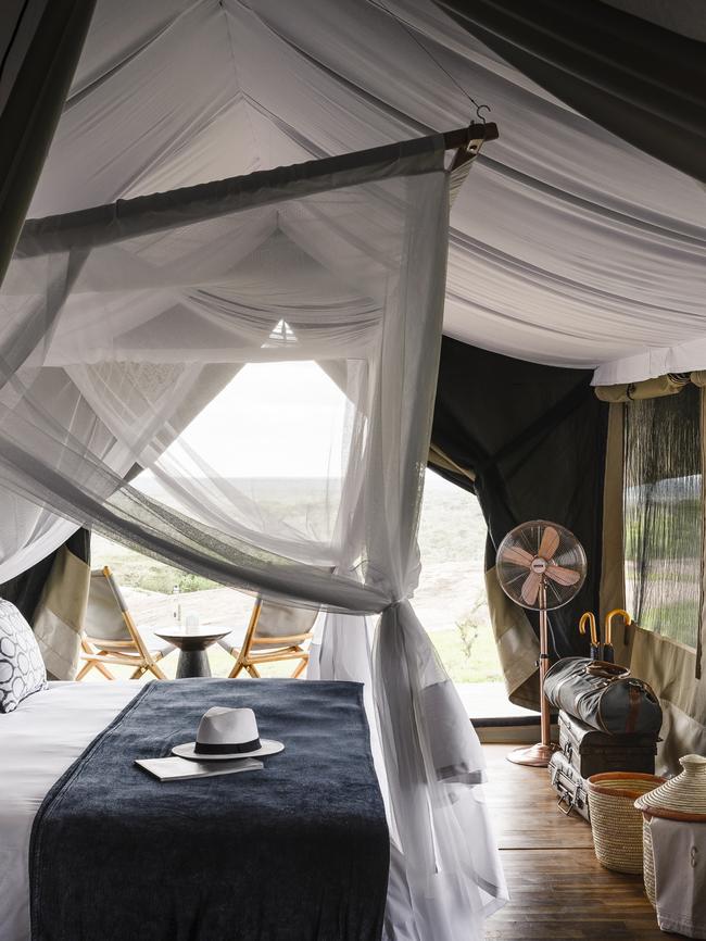 Safari tent at Sanctuary Kichakani Serengeti Camp, Tanzania.