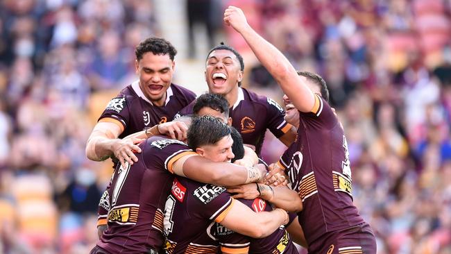 The Broncos have sent their departing stars off as winners. Picture: Getty Images.