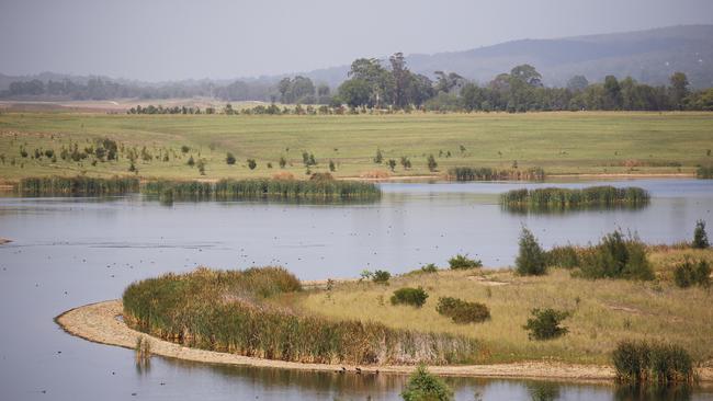 Penrith Lakes in western Sydney which was previously zoned for residential development and in-land beaches after 30 years of mining. Picture: Sam Ruttyn