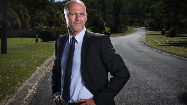 Gary Jubelin, the former head of the strikeforce investigating the disappearance of William Tyrrell, revisits the street where he was last seen. Picture: Lindsay Moller