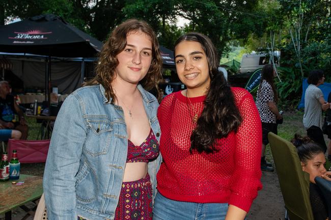 Jessie Hackney and Savana Smit from North Mackay at Wintermoon Festival at Mount Charlton.Picture: Michaela Harlow