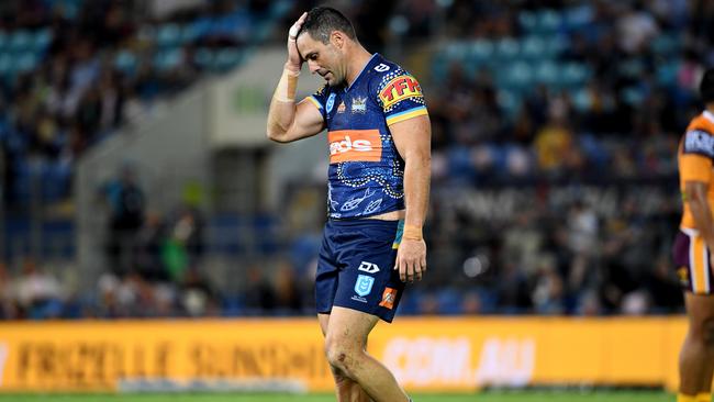 Was this really worse than Burgess’s “tackle”? Photo: AAP Image/Dave Hunt