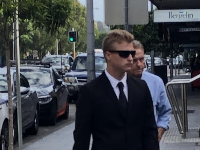 Lincoln Mobbs, 18, of Baulkham Hills, enters Manly Local Court. Picture: Jim O'Rourke