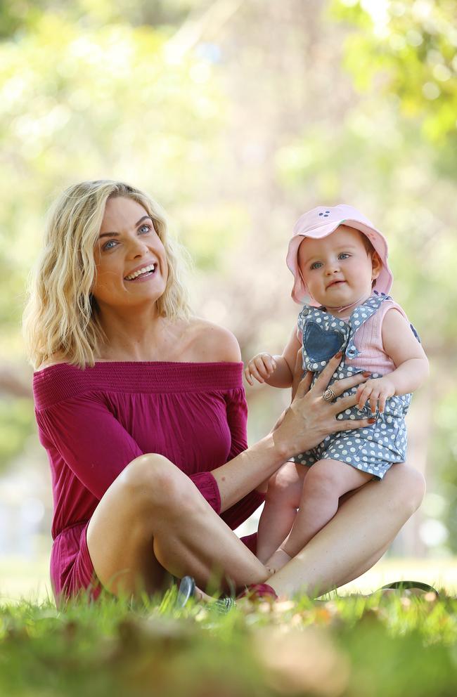 Molan with her daughter pictured at a park in Sydney's east with daughter Eliza Ogilvy. Pic, Sam Ruttyn