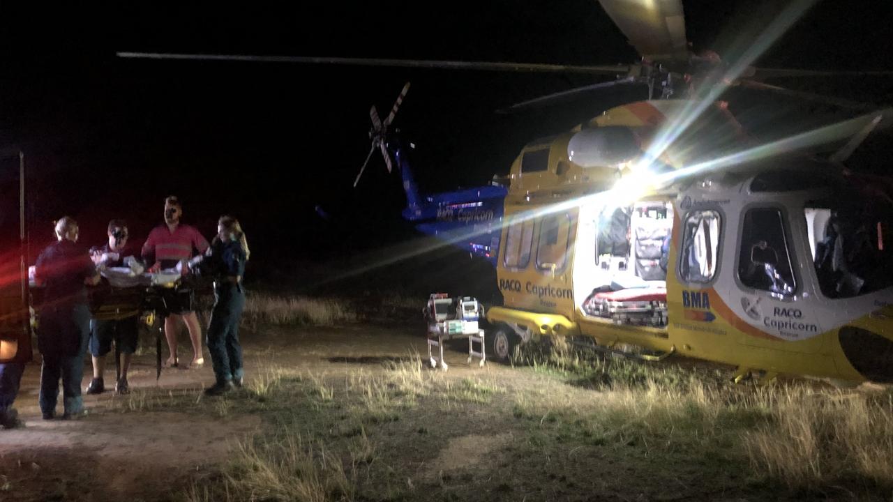 Rescue 300 airlifted a young boy who had a serious accident on his parents property 10 miles NW of Rockhampton.