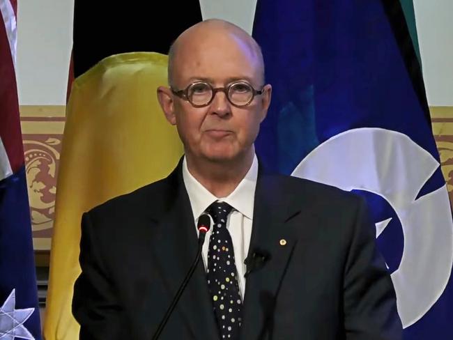 ABC Chair Kim Williams AM  speaking during the 2024 Lowy Institute Media Lecture on Wednesday 25 September. Source: YouTube /  Lowy Institute