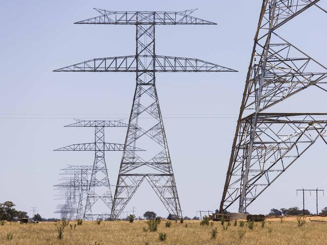 10/12/2024: Uranquinty/The Rock. James Petersen and his neighbours are butting heads with Transgrid over the construction of transmission lines on their rural properties. One of James' friends, Richard Carn, has already had the transmission lines (pictured) installed on his property.   PIC: Ash Smith