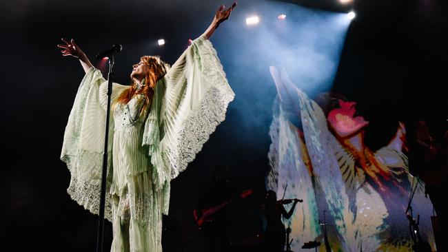 Florence Welch of Florence + The Machine performs at WOMADelaide in Botanic Park on Saturday, March 11, 2023. Picture: Jack Fenby, supplied