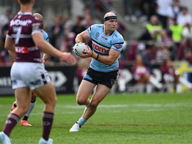 Sharks star Tom Hazelton is on the radar of the Newcastle Knights. Picture: NRL Images.