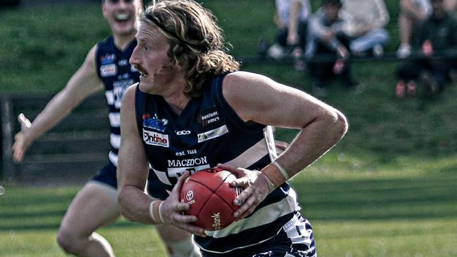 Declan Phyland in action for Macedon. Picture: Aaron Cook