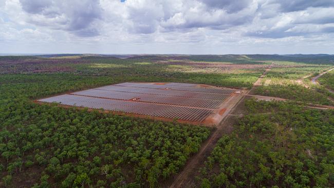 The Manton Dam solar farm, owned by ENI Australia, is yet to win PWC approval to feed electricity into the grid. Picture: Che Chorley