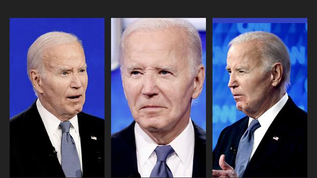 Joe Biden during the debate. Photo montage: WSJ; Pictures: AP/AFP/Getty Images/EPA/Shutterstock