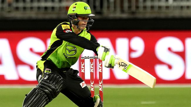 Matthew Gilkes of the Thunder bats during the last Big Bash League.