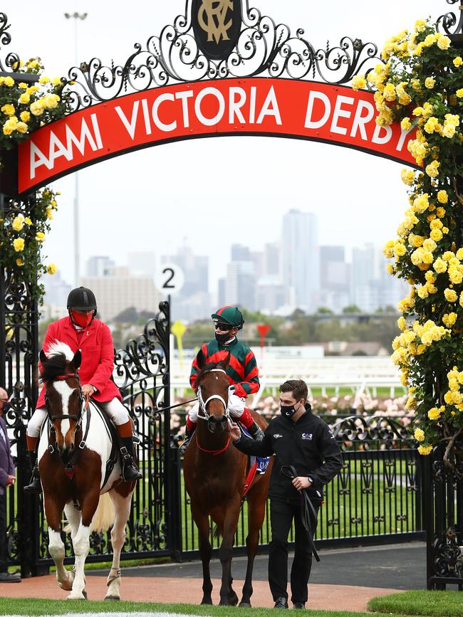 Craig Williams comes back to scale aboard September Run. Picture: Getty Images