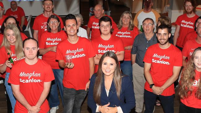 31st October 2020,  Queensland State election 2020 Meaghan SCANLON celebrates holding the seat of GavenPhoto: Scott Powick