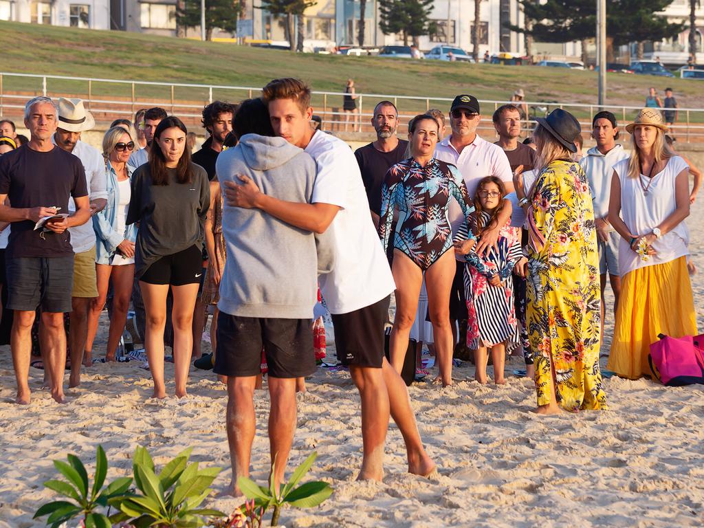 Annalise Braakensiek Memorial held at Bondi Beach around 6am Wednesday January 16 Image Picture: Monique Harmer