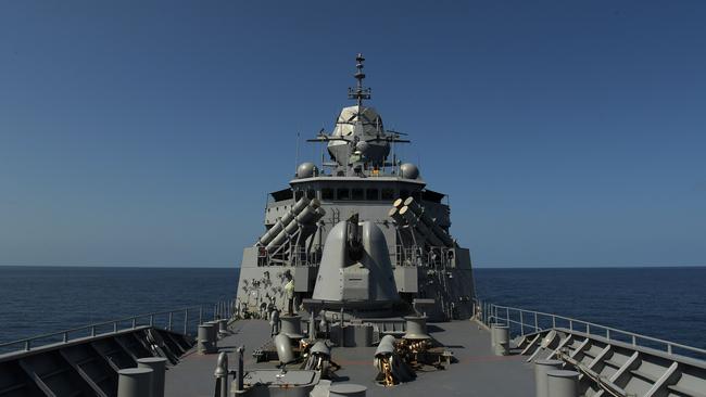 Operation Kakadu onboard the HMAS Perth. Picture: (A)manda Parkinson