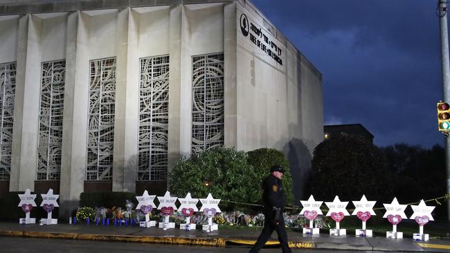 Eleven people were killed at the Tree of Life Synagogue in Pittsburgh. Picture: AP.