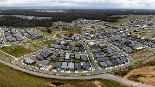 Homeowners in Jordan Springs East will get their homes bought back from them by Lendlease with 841 dwellings in the 'sinking suburb' deemed as susceptible to significant damage. Picture: Toby Zerna