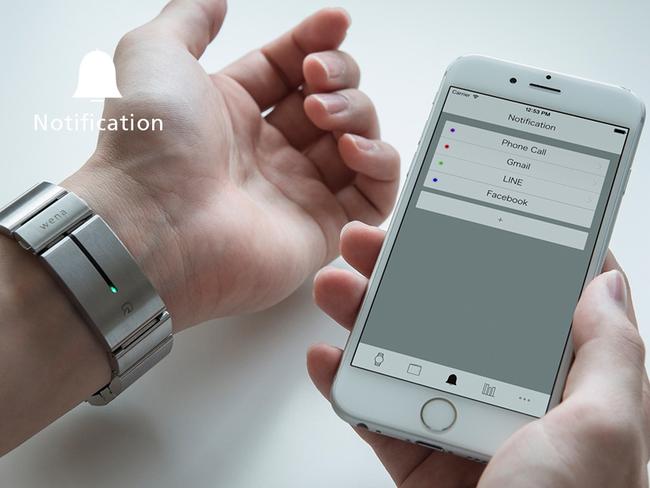 Wena Wrist watch ... new smartwatch features a vibration motor for notifications. Picture: Supplied