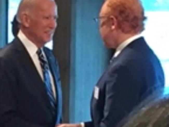 Joe Biden with Anthony Pratt.