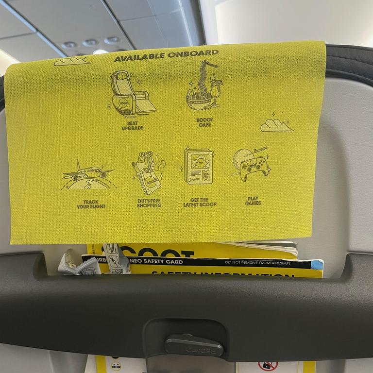 Come armed with entertainment options or prepare to spend a lot of time staring at this seat back.