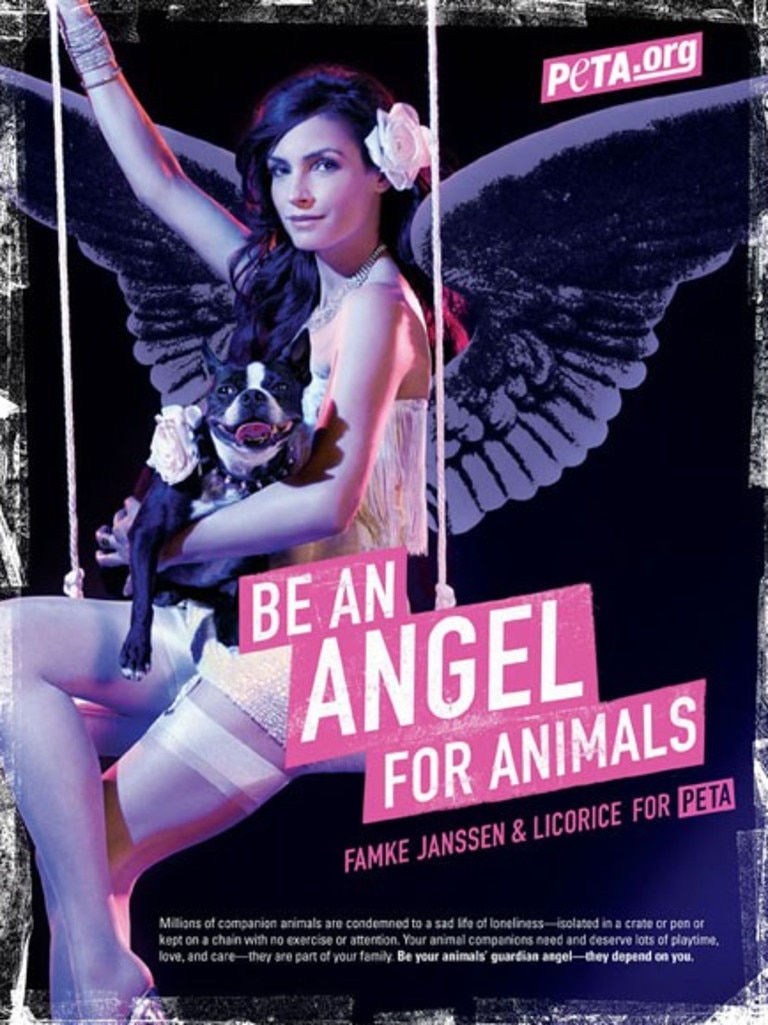 Bond girl Famke Janssen in peta campaign