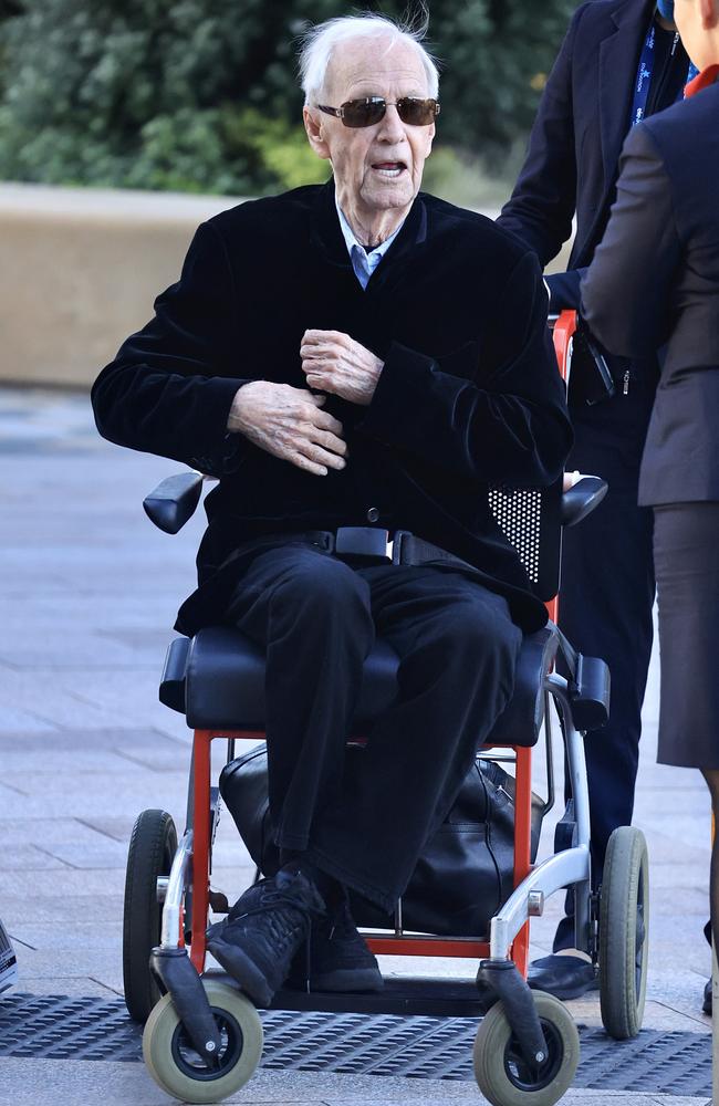 Although the actor appeared frail, he was seen in good spirits as he chatted to the staff. Picture: ©MEDIA-MODE.COM