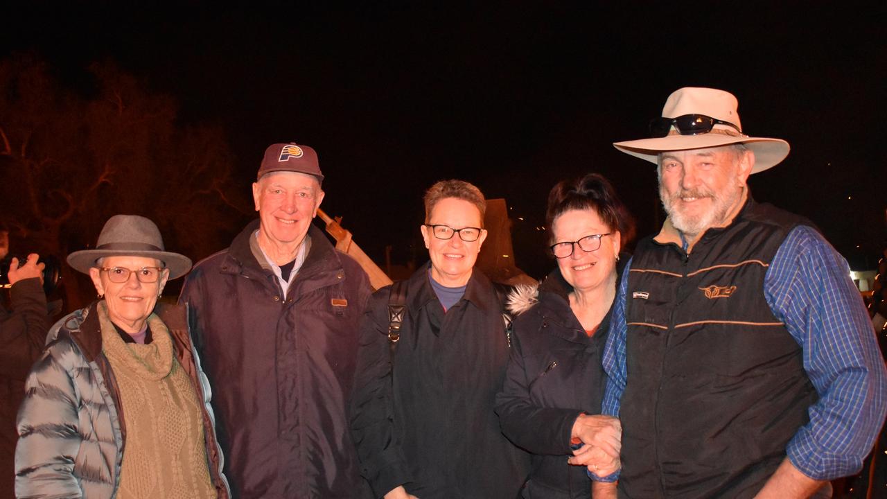 Michele and Gary Cameron, Jill Zell, and Jill and Ross Gooding at Killarney Bonfire Night 2022. Photo: Jessica Paul/Warwick Daily News