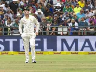 Cameron Bancroft has found himself in hot water after intentionally illegally changing the condition of the match ball in the third test between Australia and South Africa in Cape Town. Picture: Halden Krog/AAP Photos