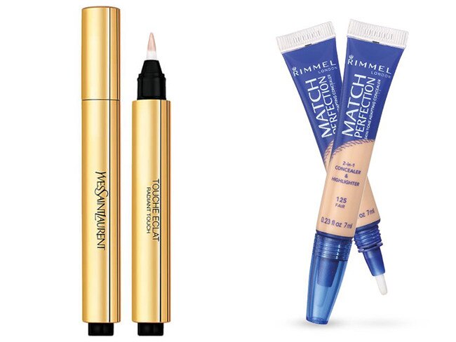 Yves Saint Lauren's Touche Éclat Radiant Touch and the Rimmel Match Perfection concealer.