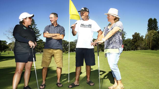 (from left) Club professional Kylie Moulds, Dane Jones, Steve Husband and Juliet Barr. Picture: John Appleyard