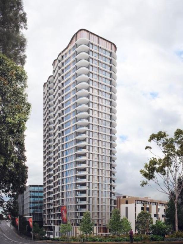 Artist’s impression of the proposed 27-storey building at Talavera Rd
