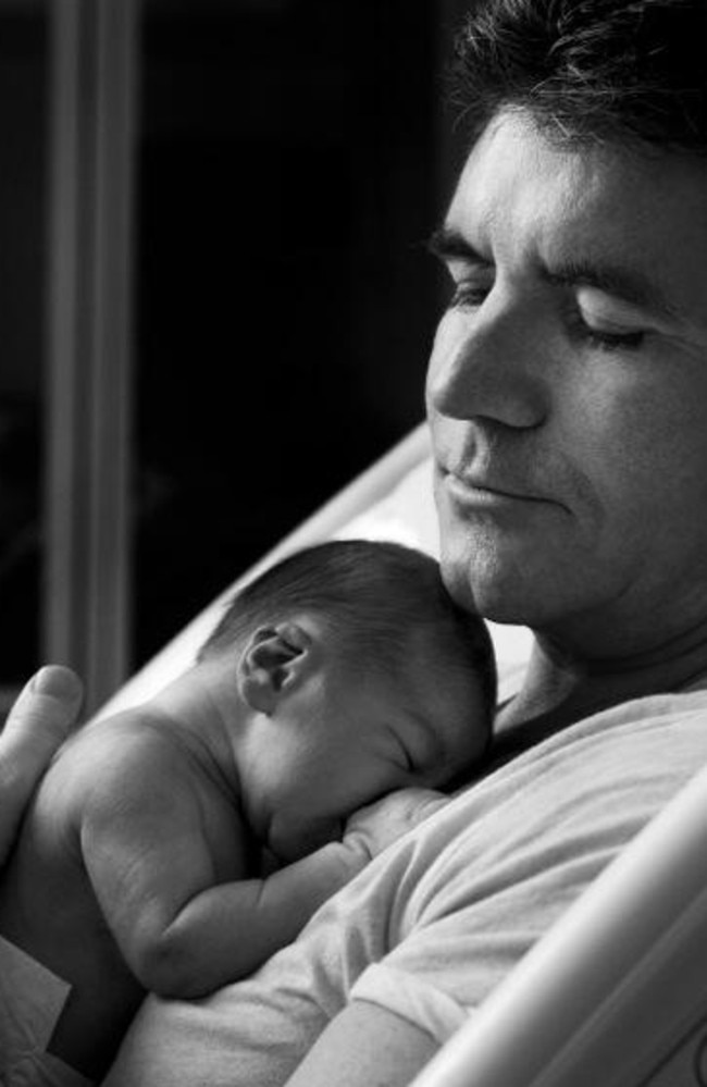 Simon Cowell with his son Eric. Picture: Twitter.