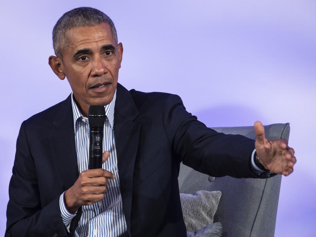 Former President Barack Obama says being ‘woke’ is not activism. Picture: Ashlee Rezin Garcia/Chicago Sun-Times via AP