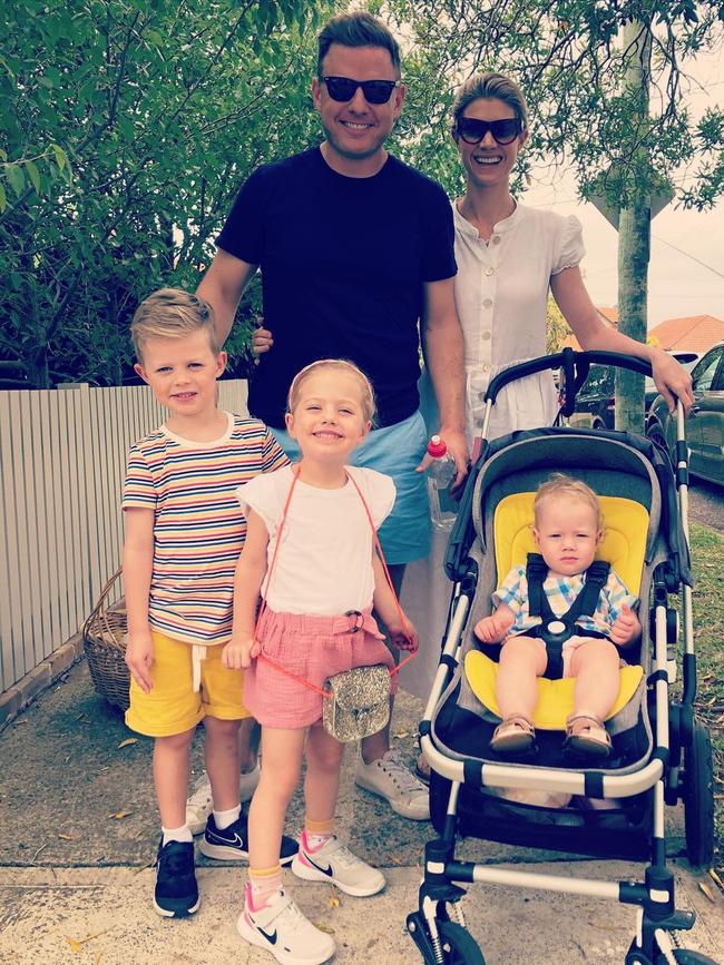 Fordham and Jodie Speers with their three young children.