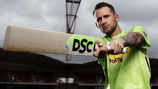 Alex Hales of the Sydney Thunder and James Vince of the Sydney Sixers ahead of the derby between to the two sides on Boxing Day at the Sydney Showground.  Photo by Phil Hillyard (**NO ON SALES** Â©Phil Hillyard)