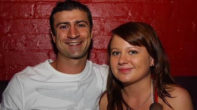 Shandee Blackburn with her former boyfriend and accused killer, John Peros, who denies any involvement in the shocking slaying of the 23-year-old as she walked home from work in Mackay in 2013.