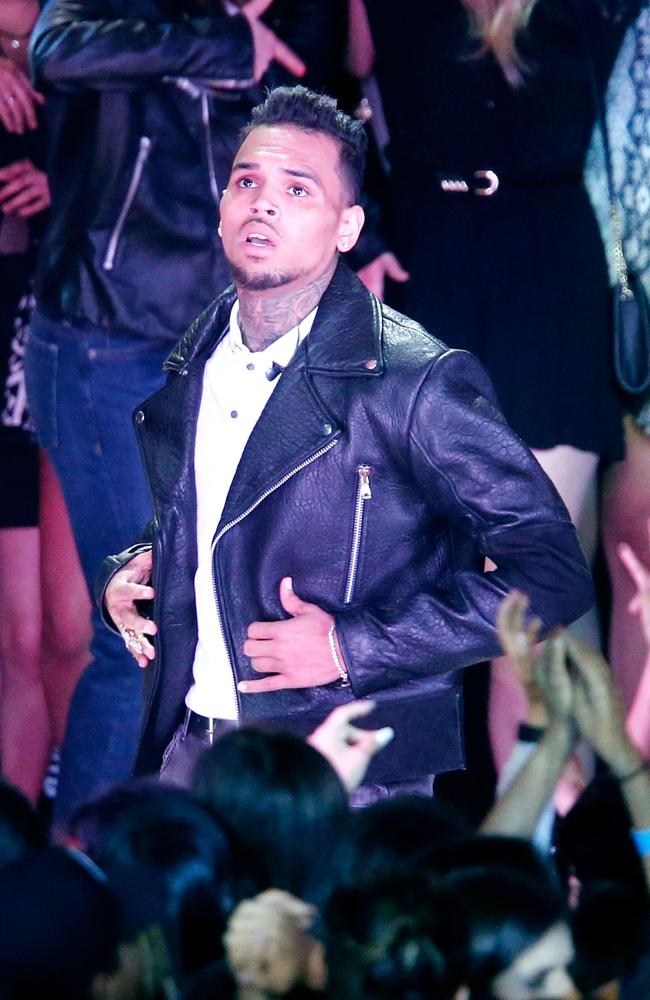 Chris Brown performs onstage during the iHeartRadio Music Awards at The Forum on April 3, 2016 in Inglewood, California. Picture: Getty