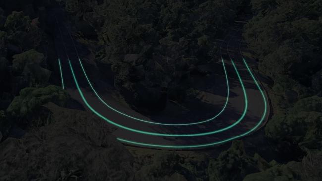 The hairpin turn on Bulli Pass will get glow-in-the-dark markings this week. Picture: Supplied