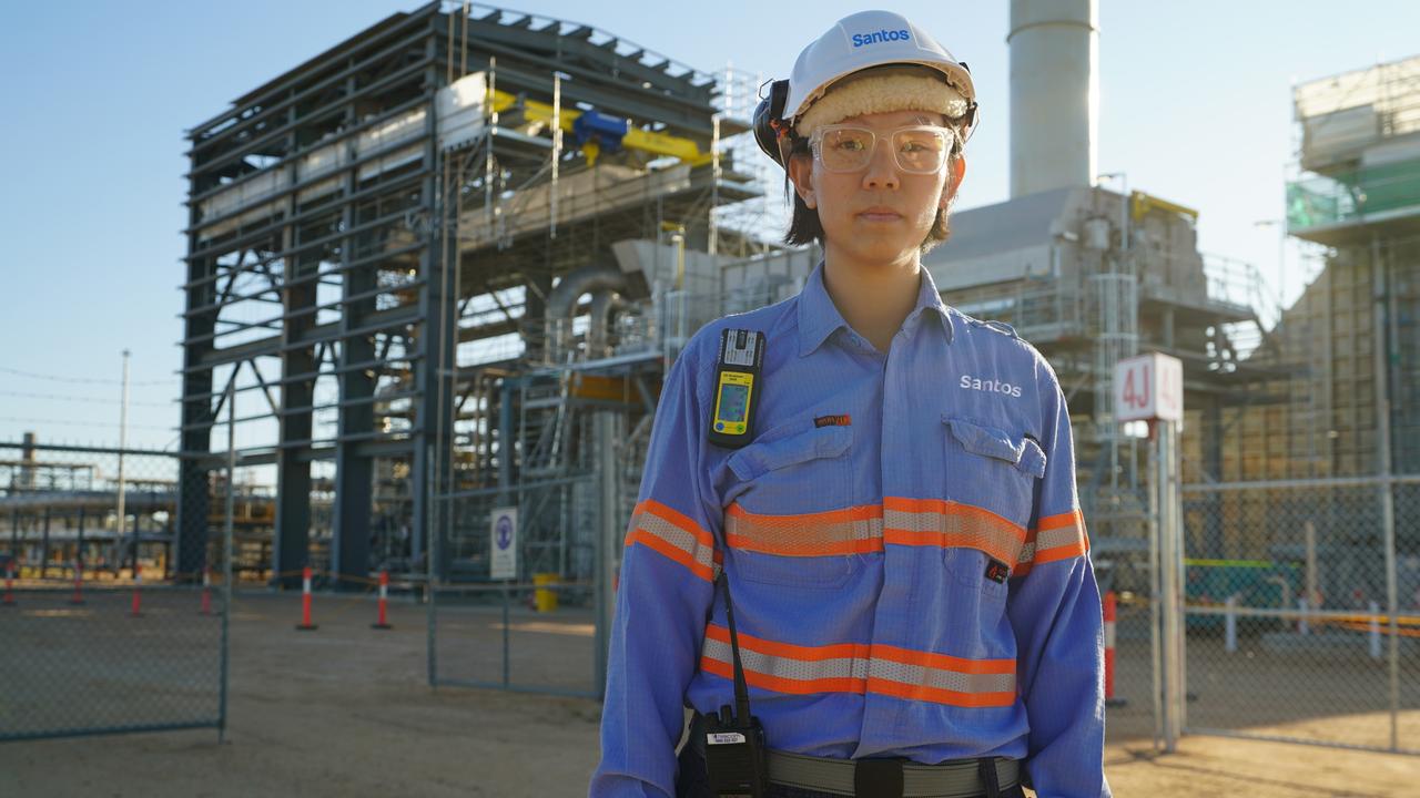 Moomba CCS commissioning engineer Cangie Wu, at the plant. Picture: Santos.