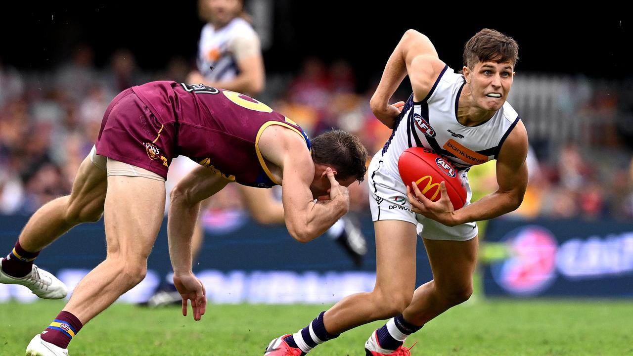 Young Docker Neil Erasmus played 14 games in 2023. Picture: Bradley Kanaris/Getty Images